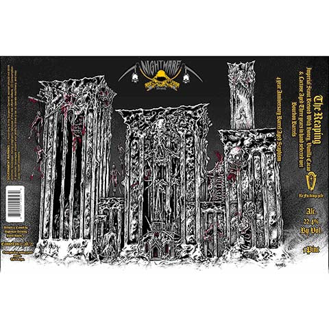 Nightmare The Reaping Imperial Stout by Nightmare Brewing Company, beer label