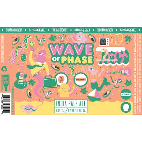 Thin Man Wave Of Phase IPA by Thin Man Brewery, beer label