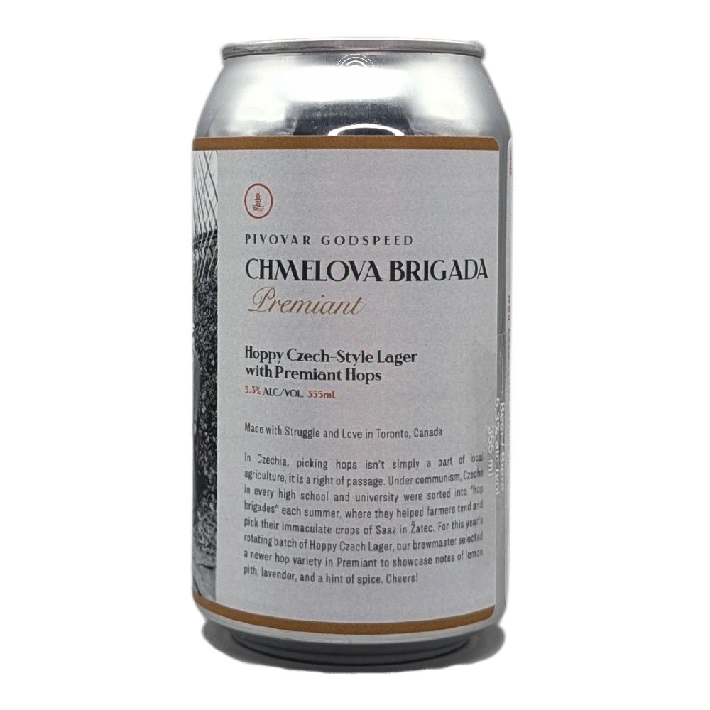 Chmelova Brigada Hoppy Czech Lager by Godspeed Brewery, beer label