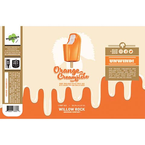 Willow Rock Orange Creamsicle Pale Ale by Willow Rock Brewing Company, beer label