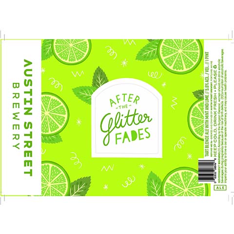Austin Street After The Glitter Fades Tart Blonde Ale by Austin Street Brewery, beer label