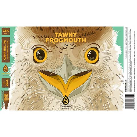 Ever Grain Tawny Frogmouth IPA by Ever Grain Brewing Co, beer label