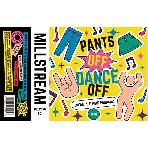 Millstream Pants Off Dance Off Cream Ale by Millstream Brewing Co, beer label