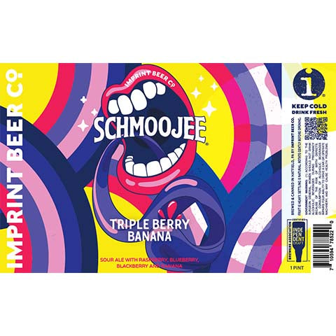 Imprint Schmoojee Triple Berry Banana Sour by Imprint Beer Company, beer label