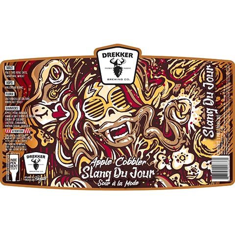 Drekker Apple Cobbler Slang Du Jour Sour A La Mode by Drekker Brewing Company, beer label