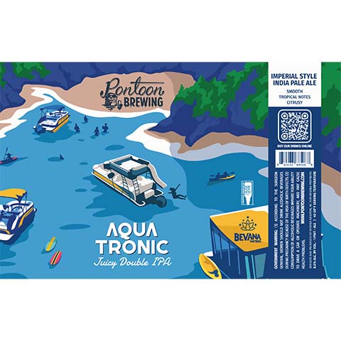 Pontoon Aqua Tronic DIPA by Pantoon Brewing, beer label
