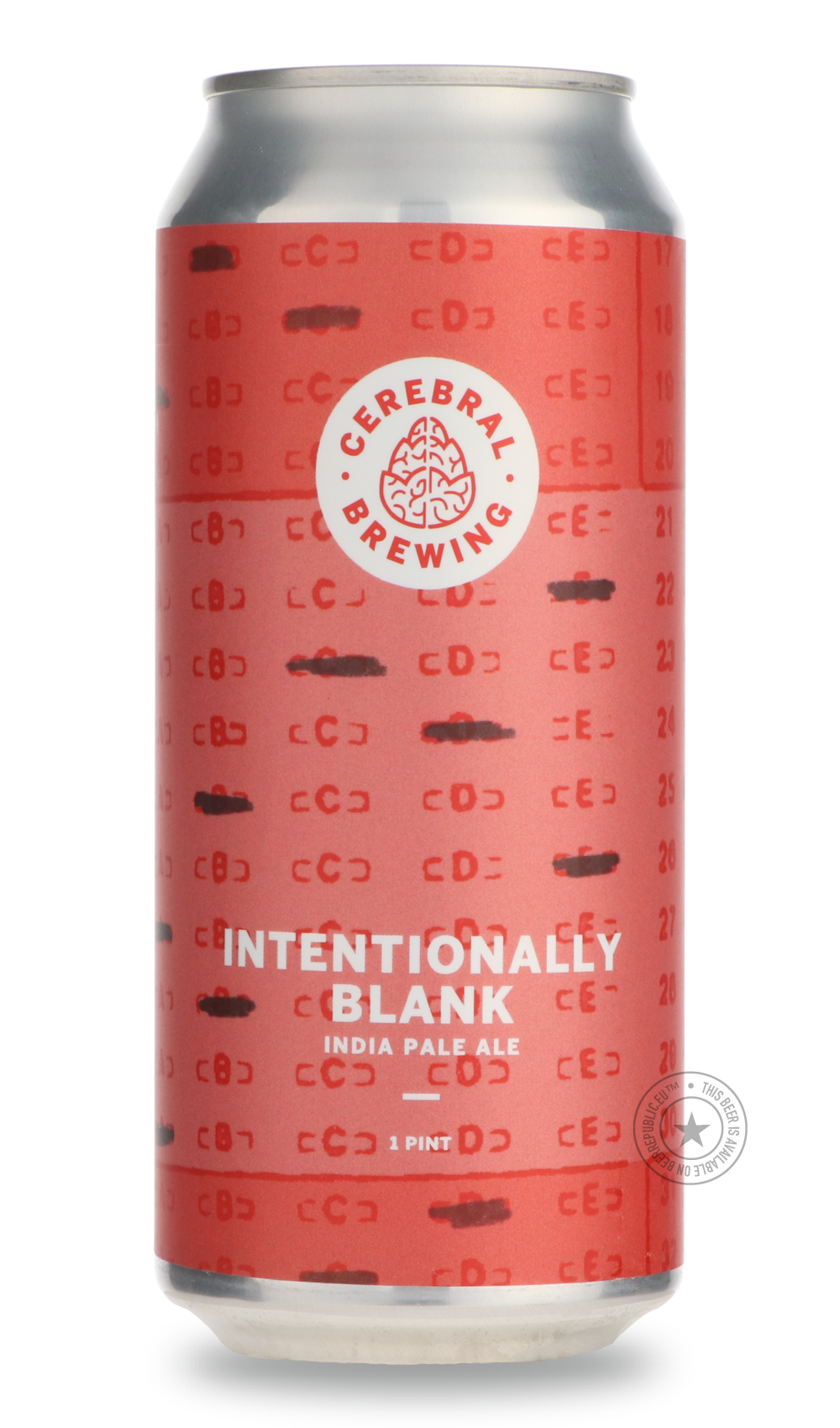 Intentionally Blank by Cerebral Brewing, beer label