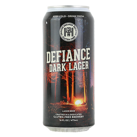 Ground Breaker Defiance Dark Lager by Ground Breaker Brewing, beer label