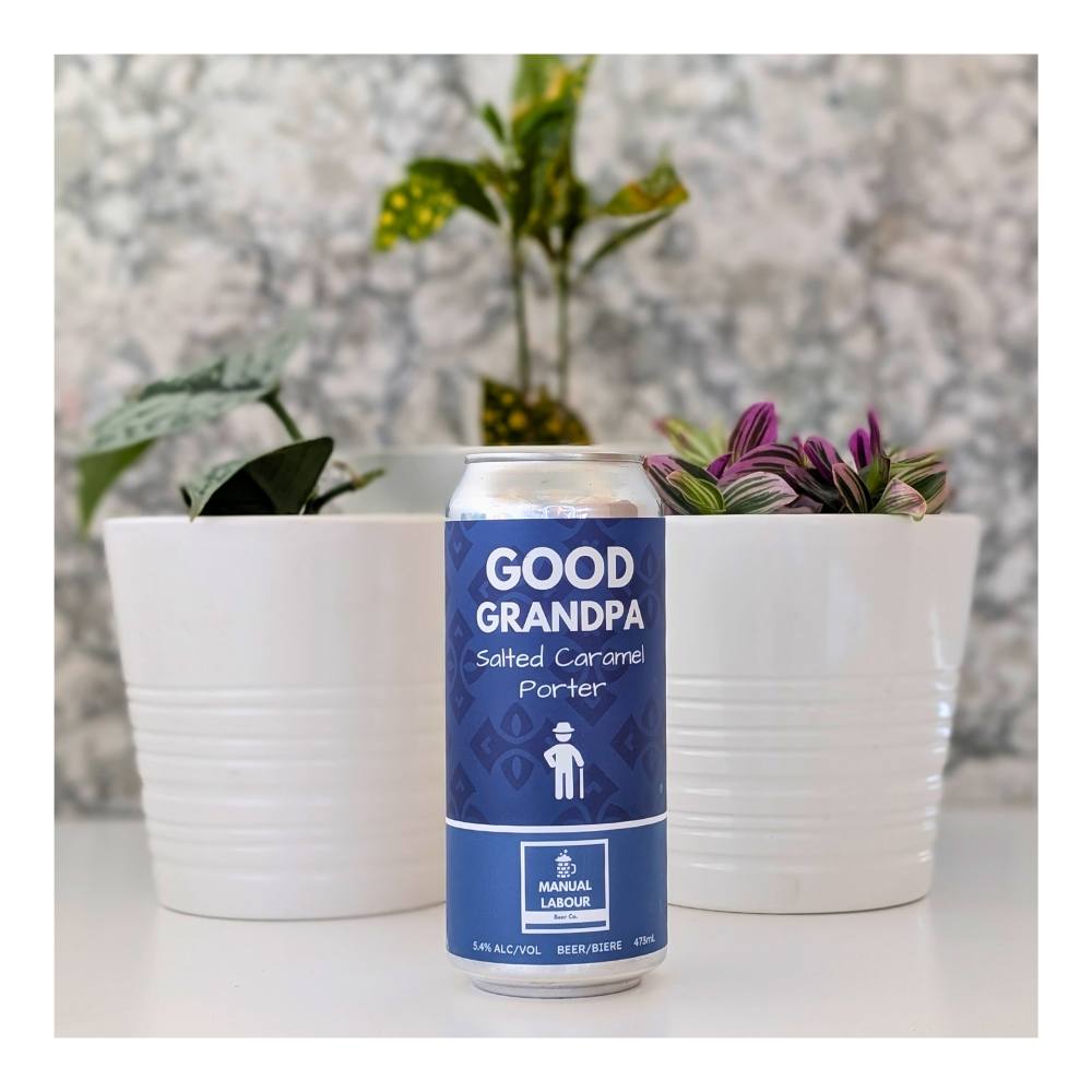 Good Grandpa Salted Caramel Porter by Manual Labour Beer Co., beer label