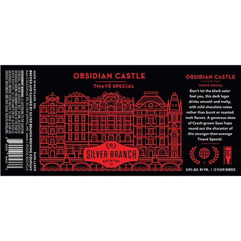 Obsidian Castle Tmave Special by Silver Branch Brewing, beer label