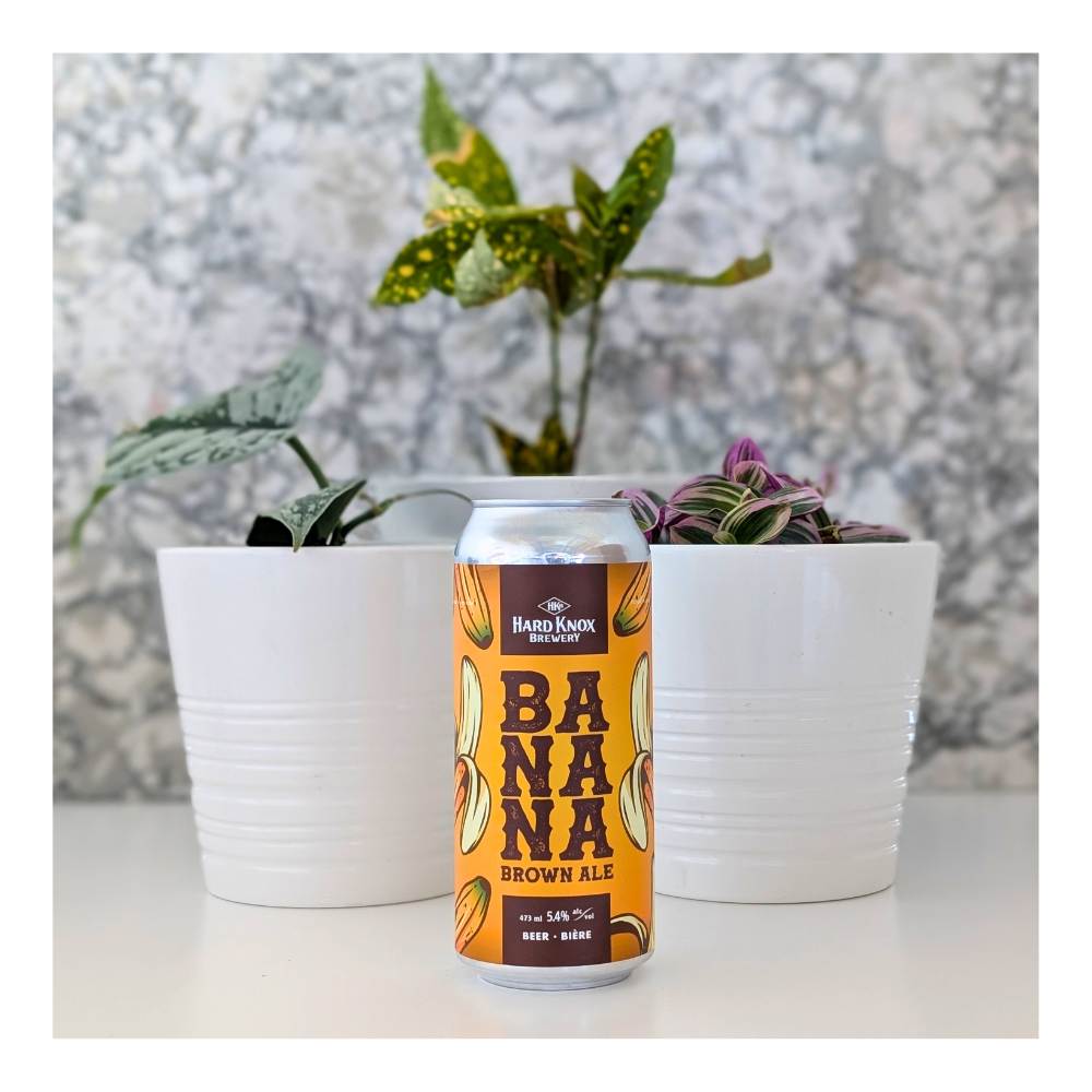 Banana Brown Ale by Hard Knox Brewing, beer label