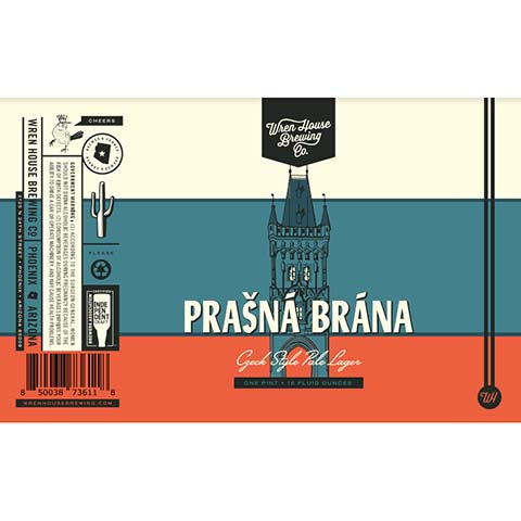 Wren House Prasna Brana Pale Lager by Wren House Brewing Company, beer label