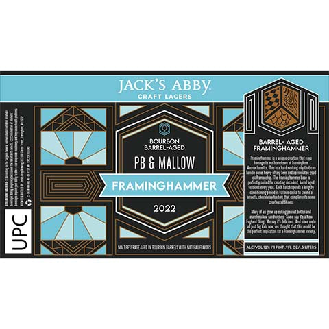 Jack's Abby Framinghammer PB & Mallow 2022 by Jack's Abby Brewing LLC, beer label