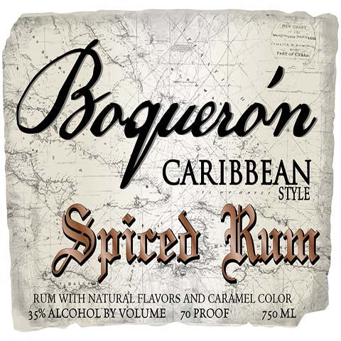 Boqueron Spiced Rum by Two Enterprises, beer label