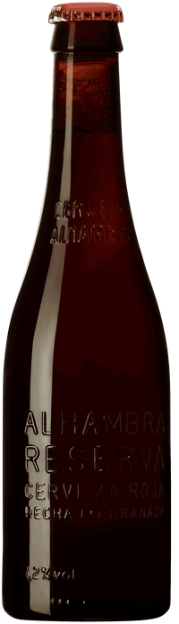 Alhambra Reserva Roja by San Miguel, beer label