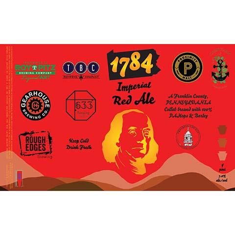 Roy-Pitz 1784 Imperial Red Ale by Roy Pitz Brewing Co, beer label