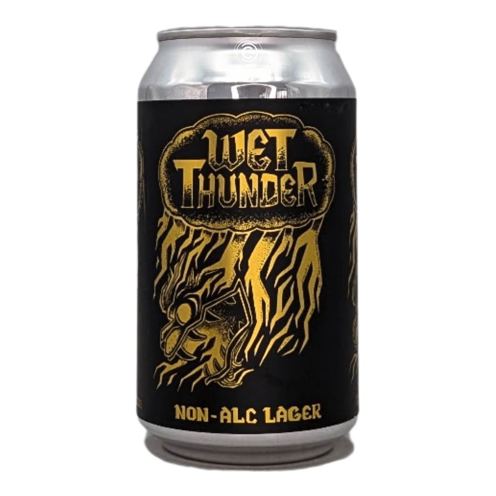 Co. Wet Thunder Non-Alcoholic Lager by Refined Fool Brewing Company, beer label