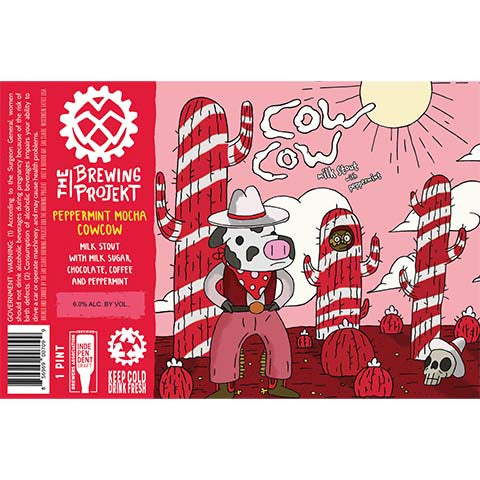 The Brewing Projekt Peppermint Mocha Cowcow Milk Stout by The Brewing Projekt, beer label