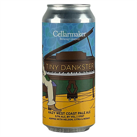 Cellarmaker Tiny Dankster Hazy West Coast Pale Ale by Cellarmaker Brewing Company, beer label