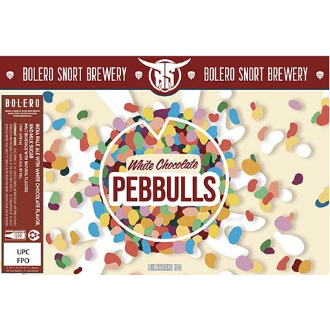 Bolero Snort White Chocolate Pebbulls IPA by Bolero Snort Brewery, beer label