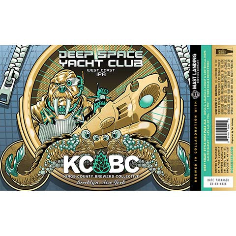 Kings County Brewers Collective Deep Space Yacht Club West Coast IPA by Kings County Brewers Collective, beer label