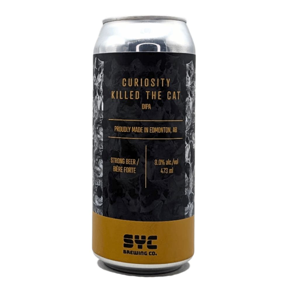 Curiosity Killed the Cat Double West Coast IPA by SYC Brewing Co., beer label