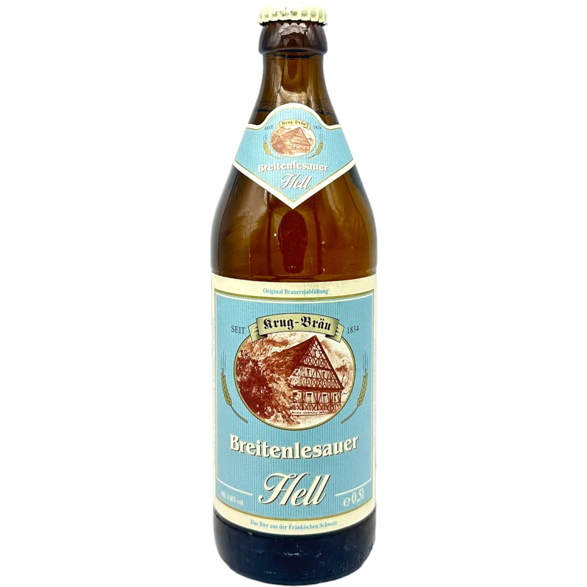Krug-Bräu Breitenlesauer Hell by Krug-Bräu, beer label