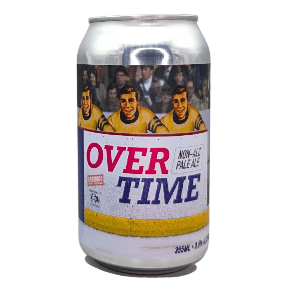 Over Time Non-Alcoholic Pale Ale by Harmon's Non-Alc Craft Brewing, beer label