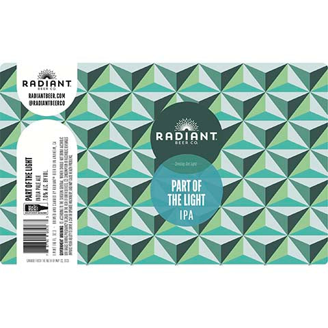 Radiant Part of the Light IPA by Radiant Beer Co., beer label