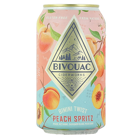 Bivouac Bimini Twist Peach Spritz Cider by Bivouac Ciderworks, beer label
