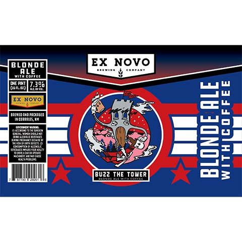 Ex Novo Buzz The Tower Blonde Ale by Ex Novo Brewing Co, beer label