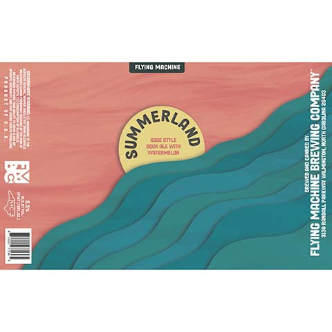 Flying Machine Summerland Gose Style Sour Ale by Flying Machine Brewing Company, beer label