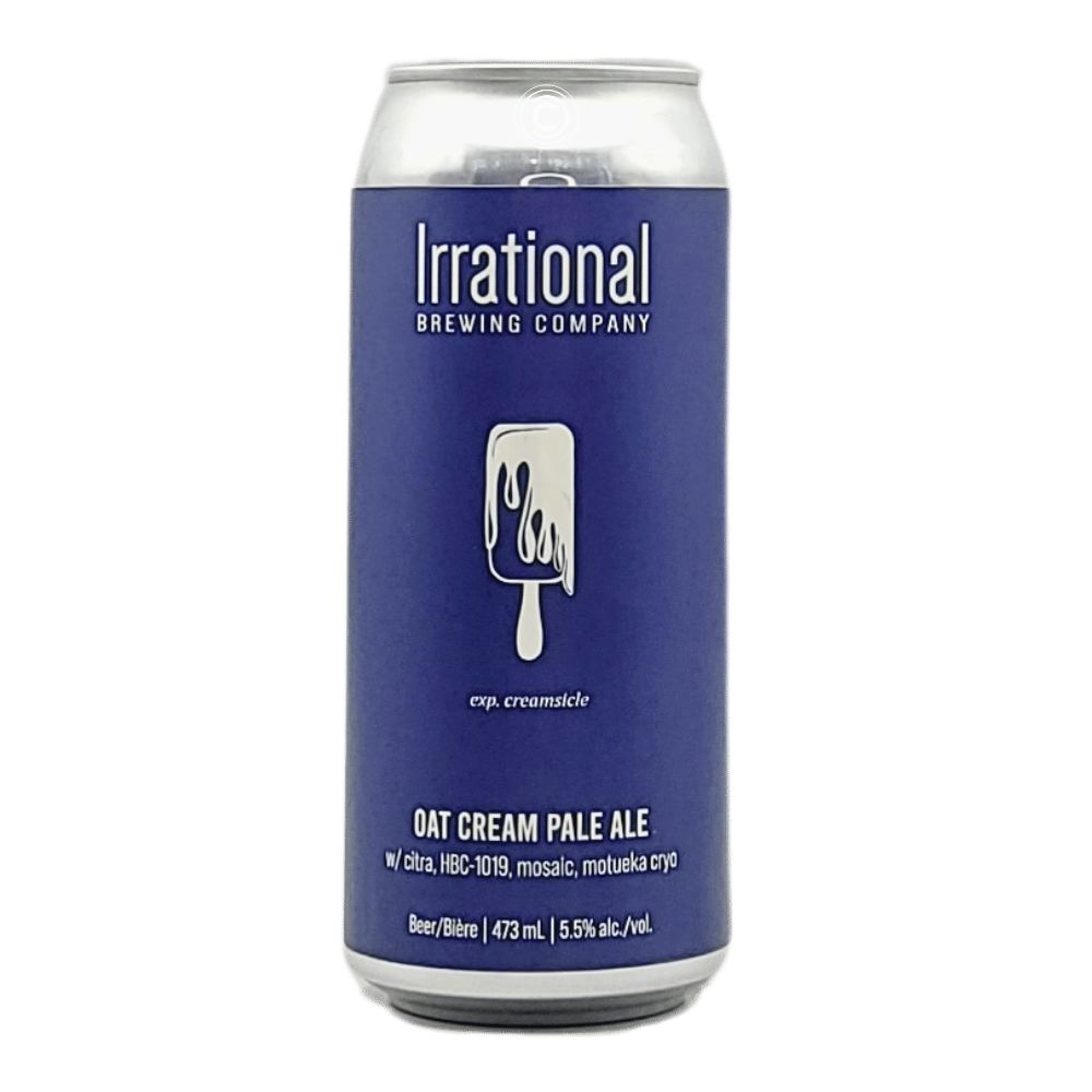 Exp. Creamsicle: Oat Cream Pale Ale by Irrational Brewing Company, beer label