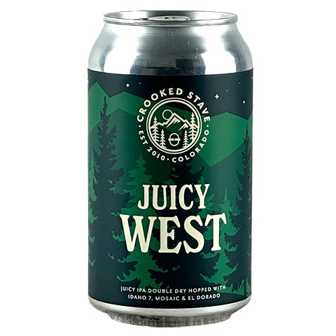 Crooked Stave Juicy West New West Coast Style IPA by Crooked Stave Artisan Beer Project, beer label