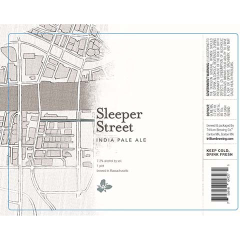 Trillium Sleeper Street IPA by Trillium Brewing, beer label