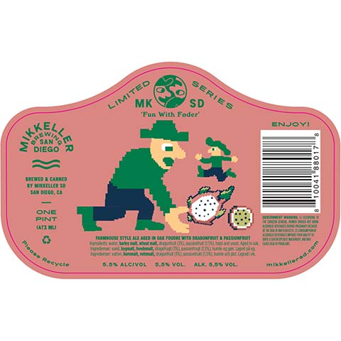 Mikkeller Fun with Foder Dragonfruit by Mikkeller, beer label