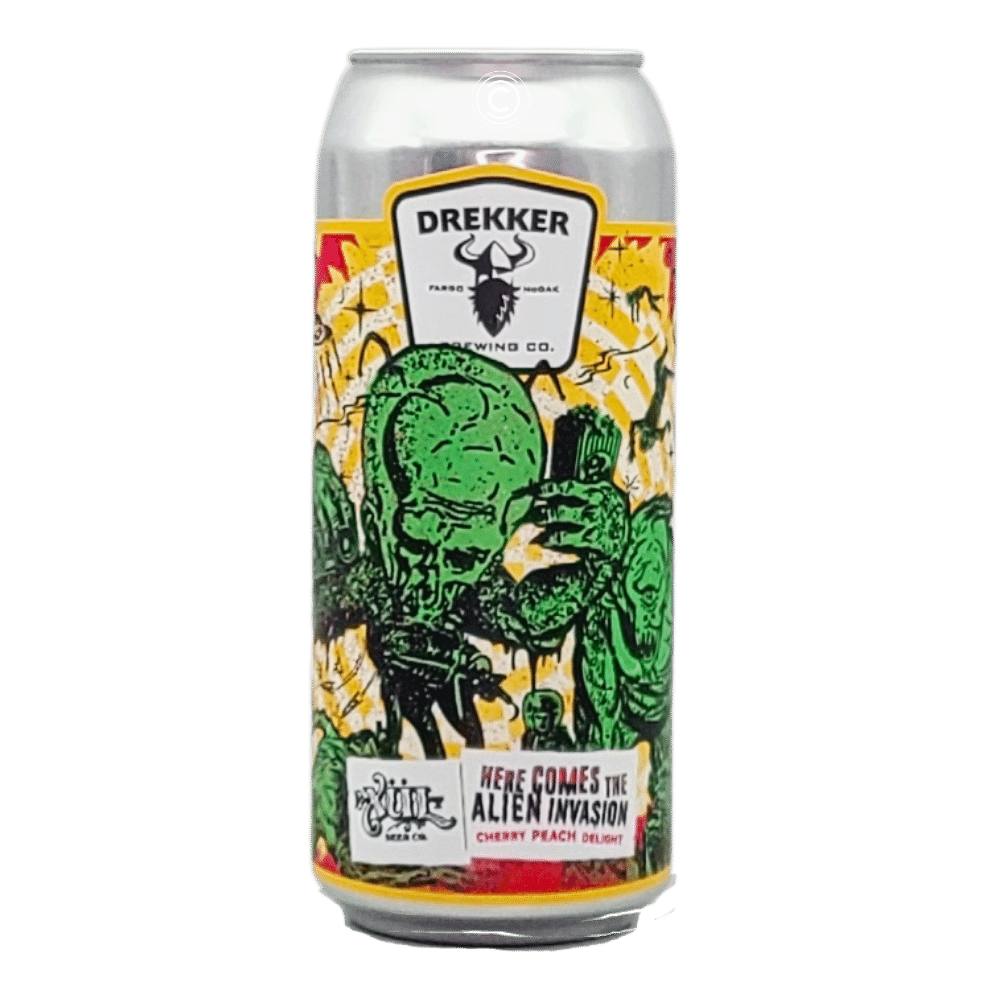 x Xul Beer Company Here Comes the Alien Invasion Sour by Drekker Brewing Company, beer label
