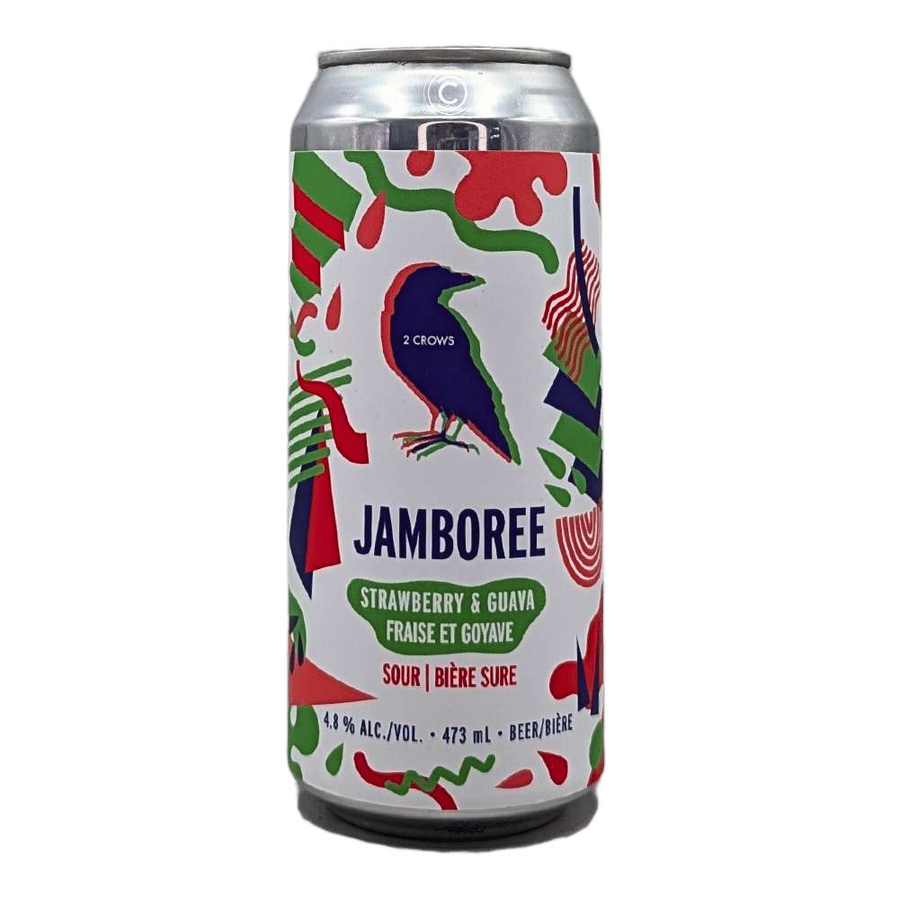 Jamboree: Strawberry Guava Sour by 2 Crows Brewing Co., beer label