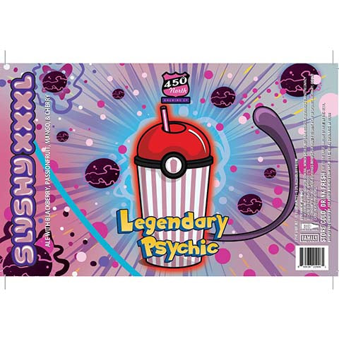 450 North Legendary Psychic Slushy XXXL Sour by 450 North Brewing Company, beer label