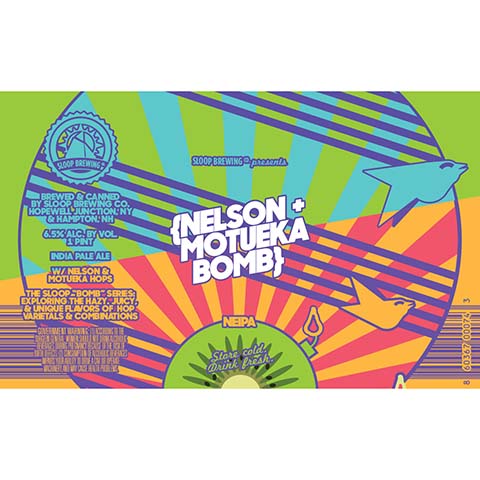 Sloop Nelson+Motueka Bomb NEIPA by Sloop Brewing, beer label