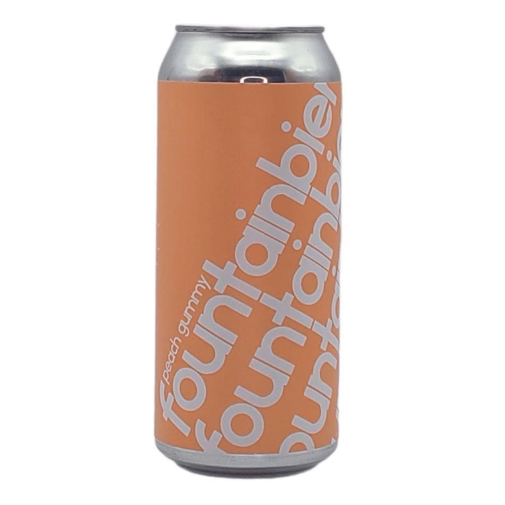 Fountainbier Peach Gummy Sour by Superflux Beer Company, beer label