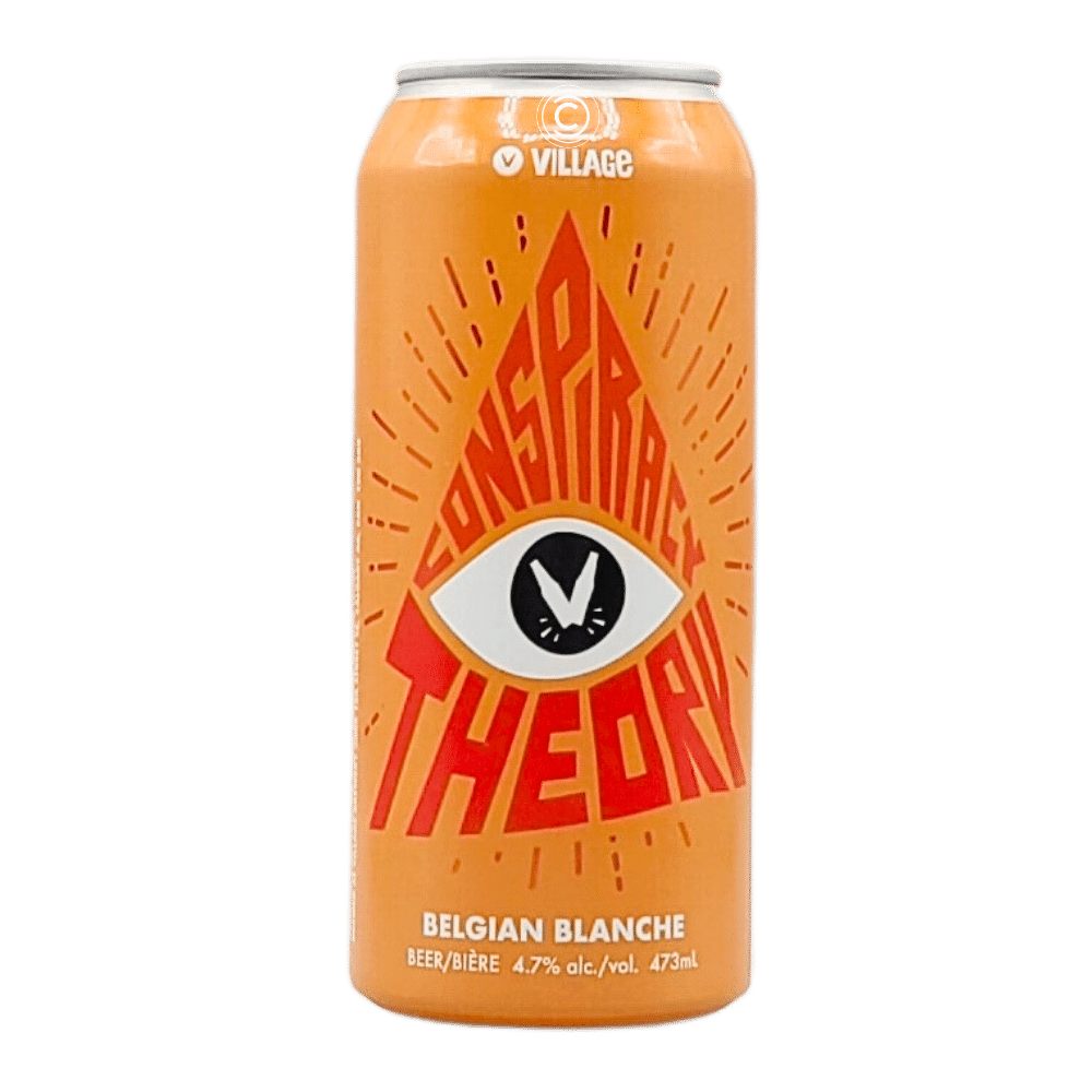 Conspiracy Theory Witbier by Village Brewery, beer label