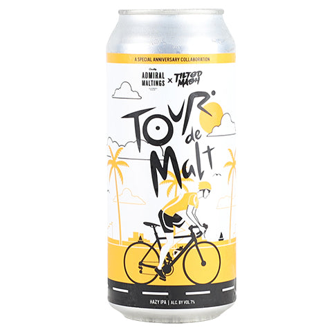 Tilted Mash Tour de Malt Hazy IPA by Tilted Mash Brewery, beer label