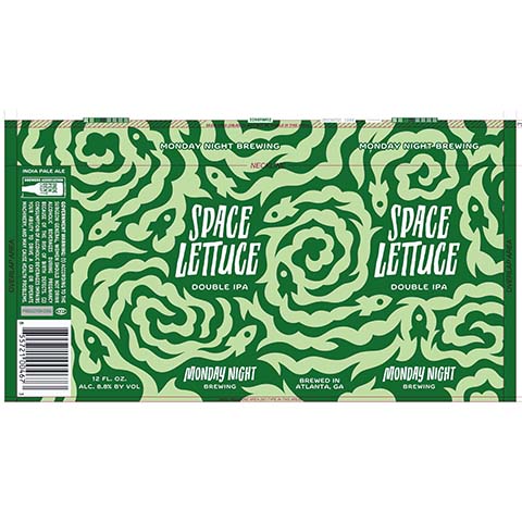 Monday Night Space Lettuce DIPA by Monday Night Brewing, beer label