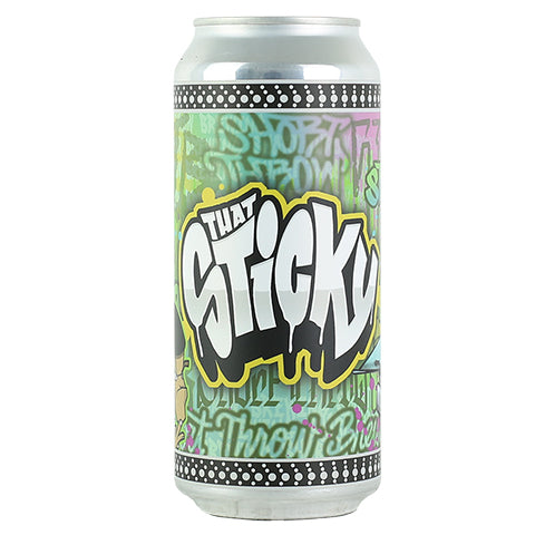 Short Throw That Sticky DIPA by Short Throw Brewing Co., beer label
