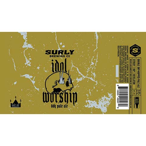 Surly Idol Worship DDH Pale Ale by Surly Brewing Company, beer label