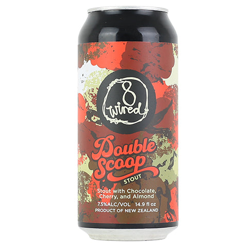 8 Wired Double Scoop Stout Chocolate Cherry Frangipane Imperial Stout by 8 Wired, beer label