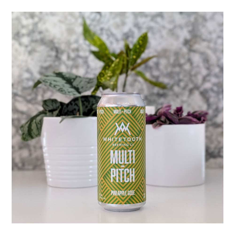 Multi-Pitch Pineapple Gose by Whitetooth Brewing Co., beer label