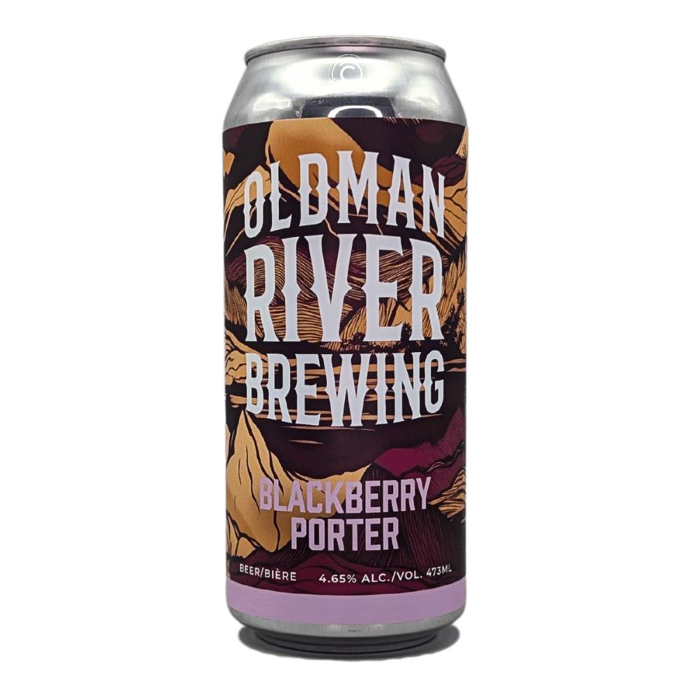 Blackberry Porter by Oldman River Brewing, beer label