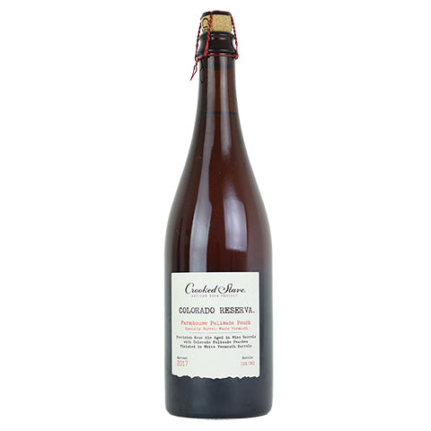 Crooked Stave Colorado Reserva Palisade Peach (White Vermouth Barrel) Harvest 2017 by Crooked Stave Artisan Beer Project, beer label